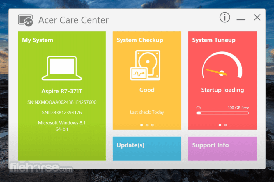 Acer Care Center 畫面截圖 1