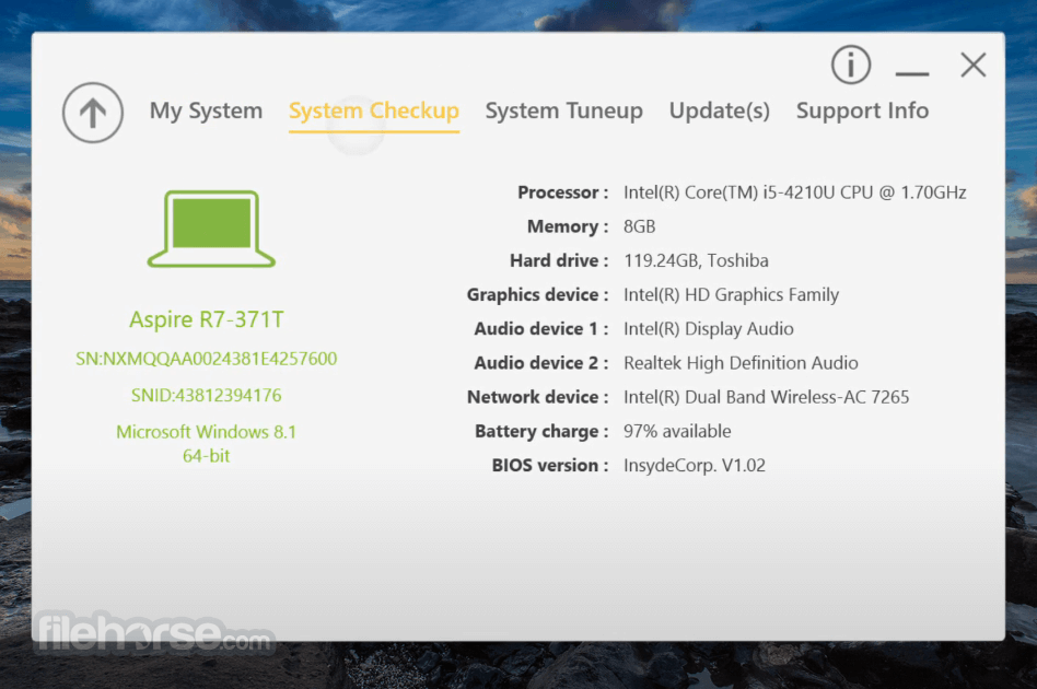 Acer Care Center 畫面截圖 2