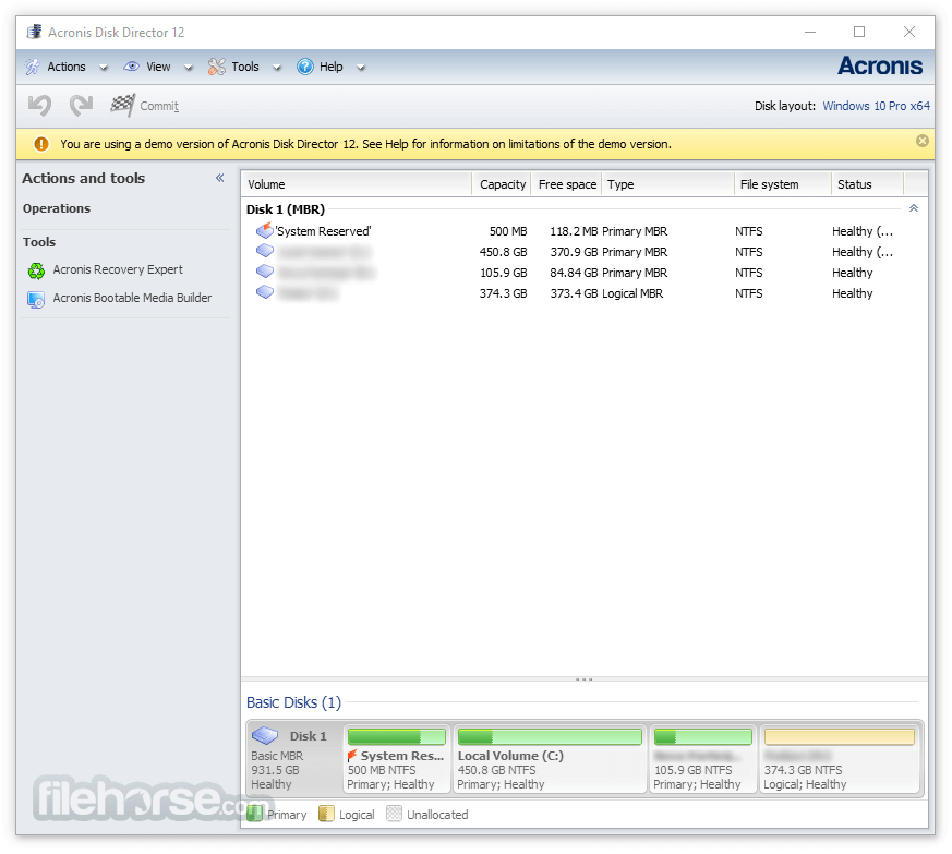 Acronis Disk Director 12 Build 畫面截圖 1