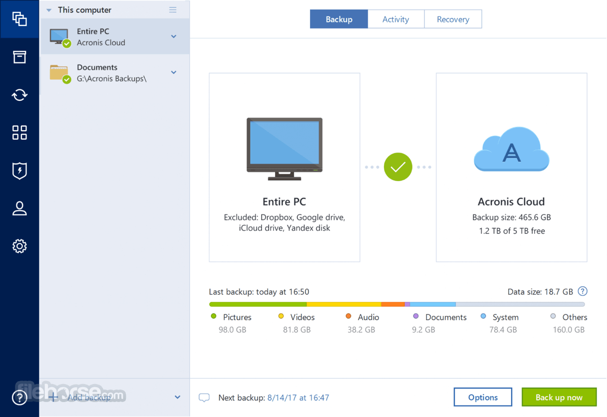Acronis True Image 畫面截圖 1