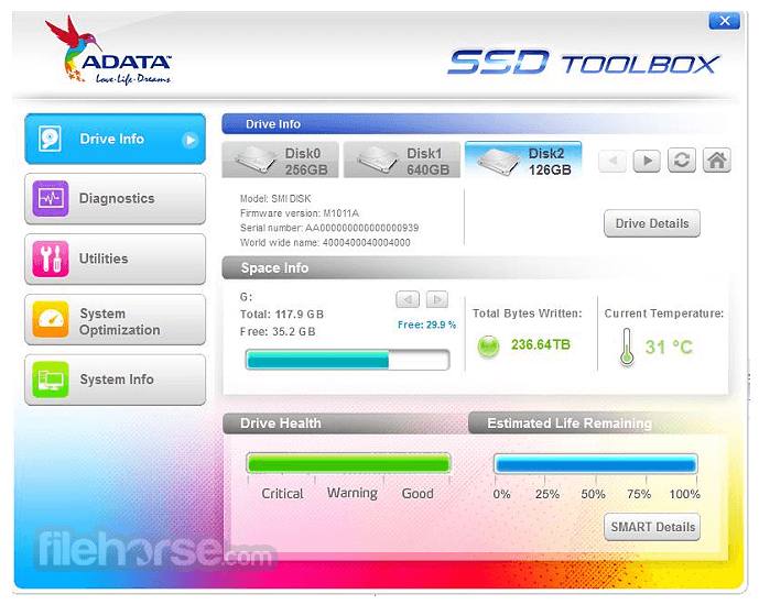 ADATA SSD ToolBox 畫面截圖 1