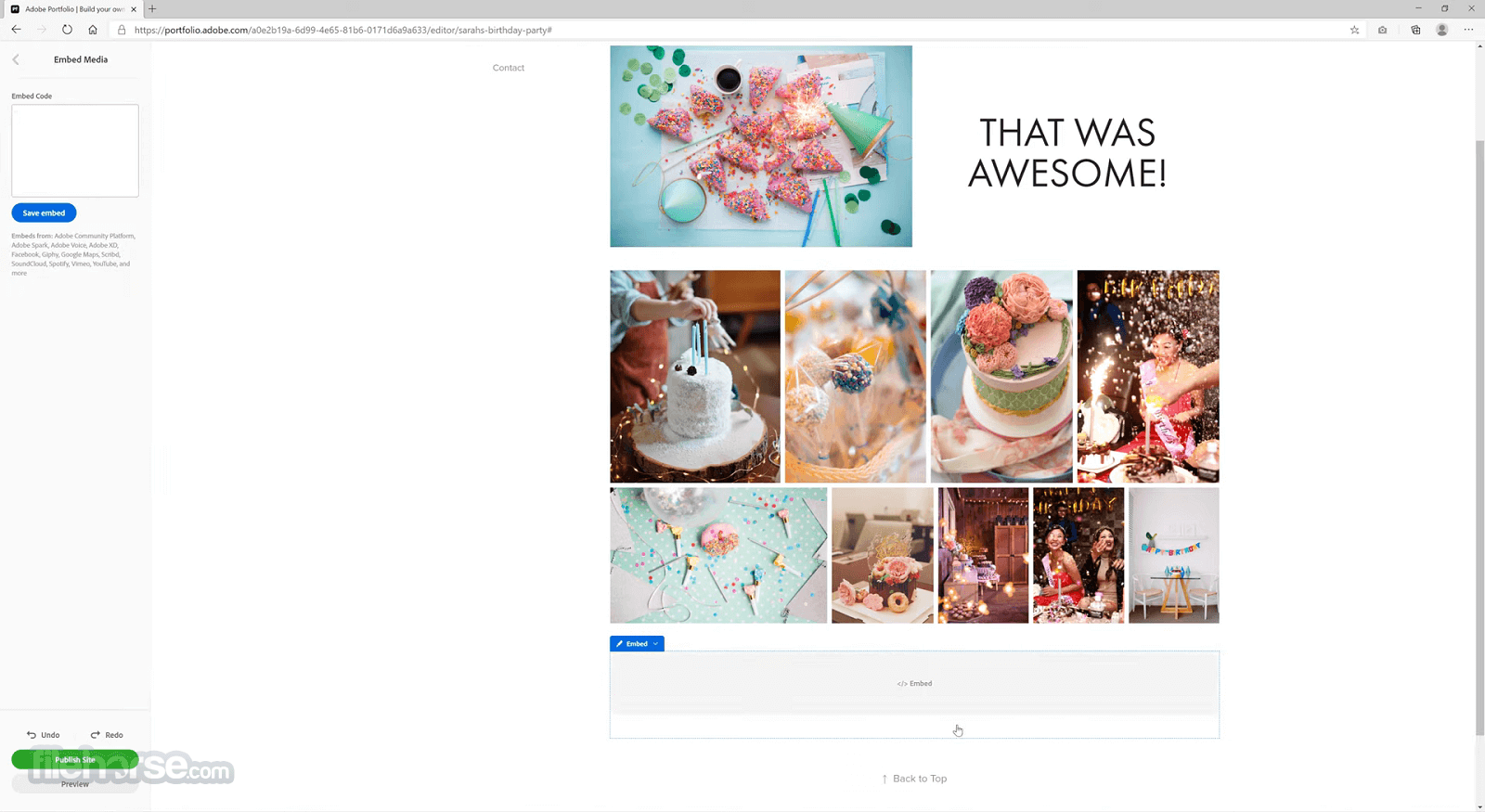 Adobe Portfolio 畫面截圖 1