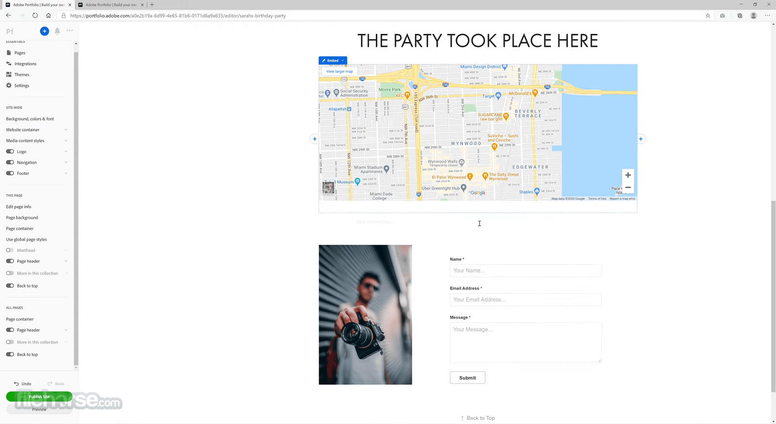 Adobe Portfolio 畫面截圖 2