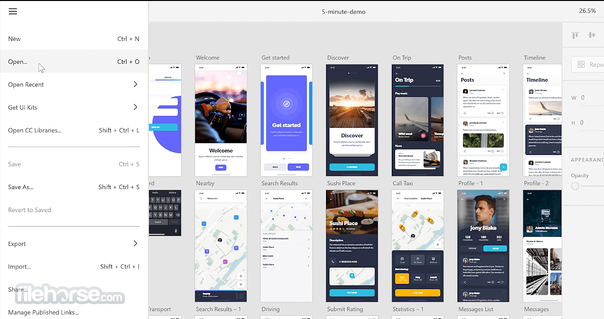 Adobe XD CC 畫面截圖 1