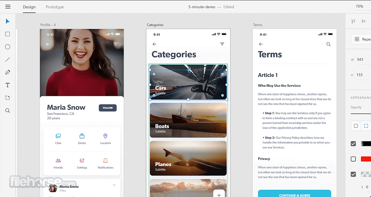 Adobe XD CC 畫面截圖 2
