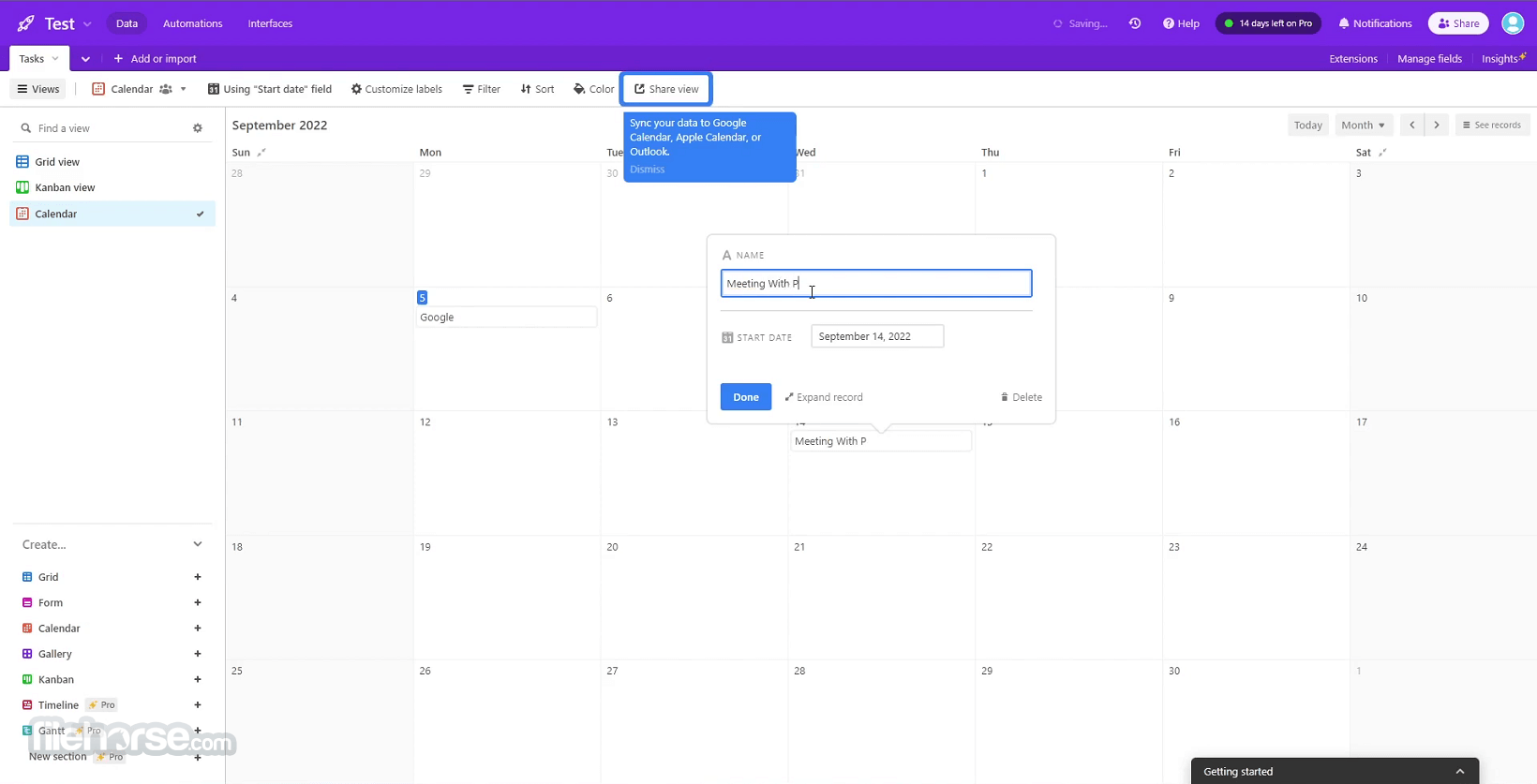 Airtable 畫面截圖 3
