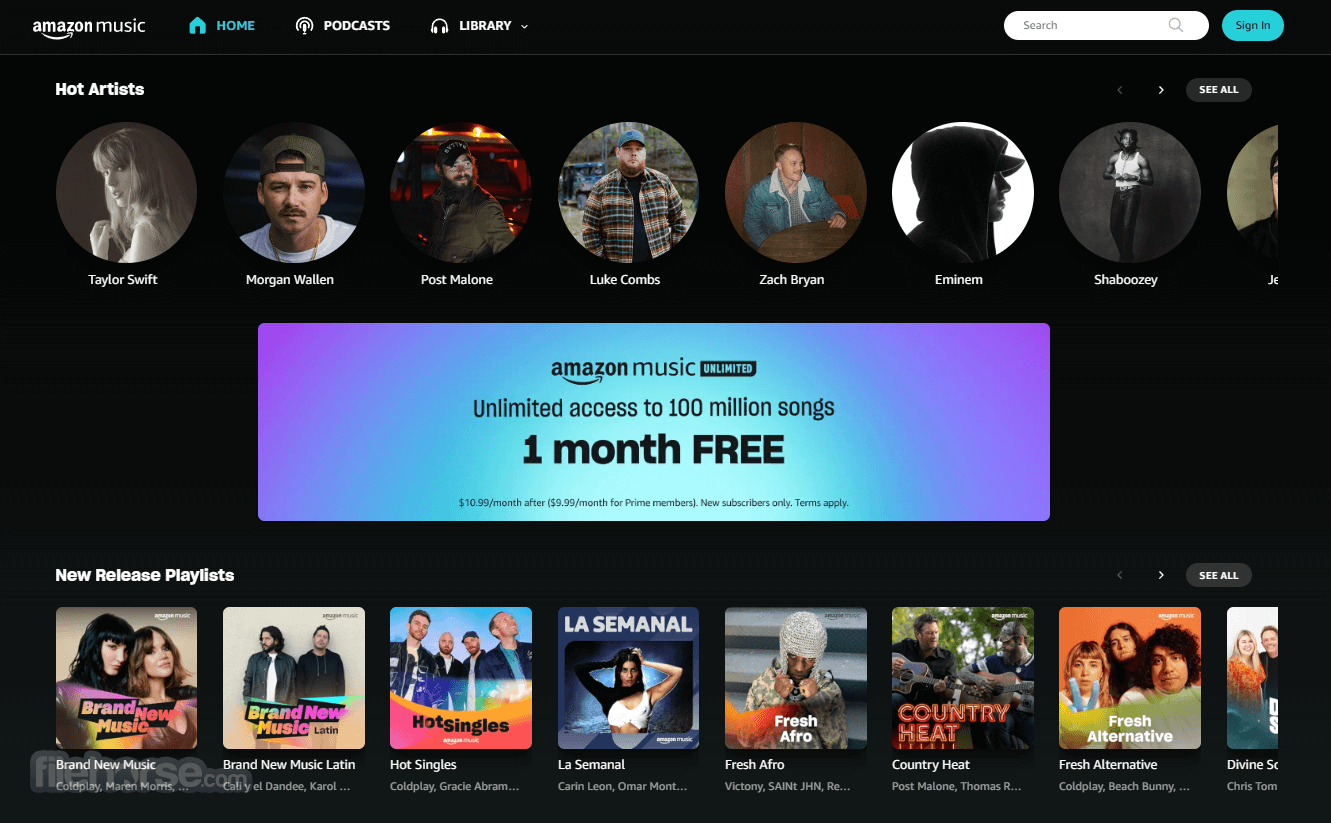Amazon Music 畫面截圖 1