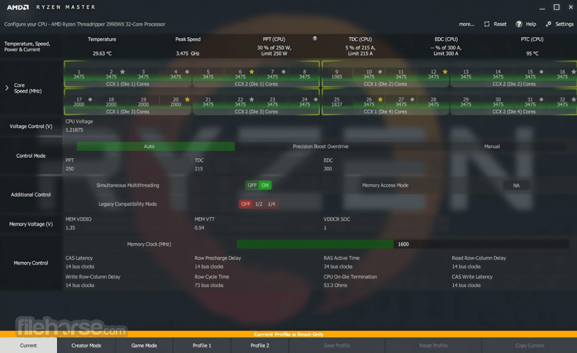AMD Ryzen Master 3.1.1 Build 畫面截圖 1