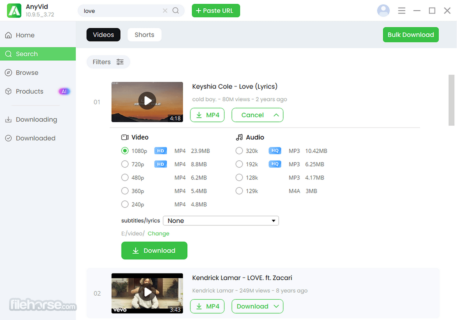 AnyVid for Windows 10.9.5 (64-bit) 畫面截圖 2