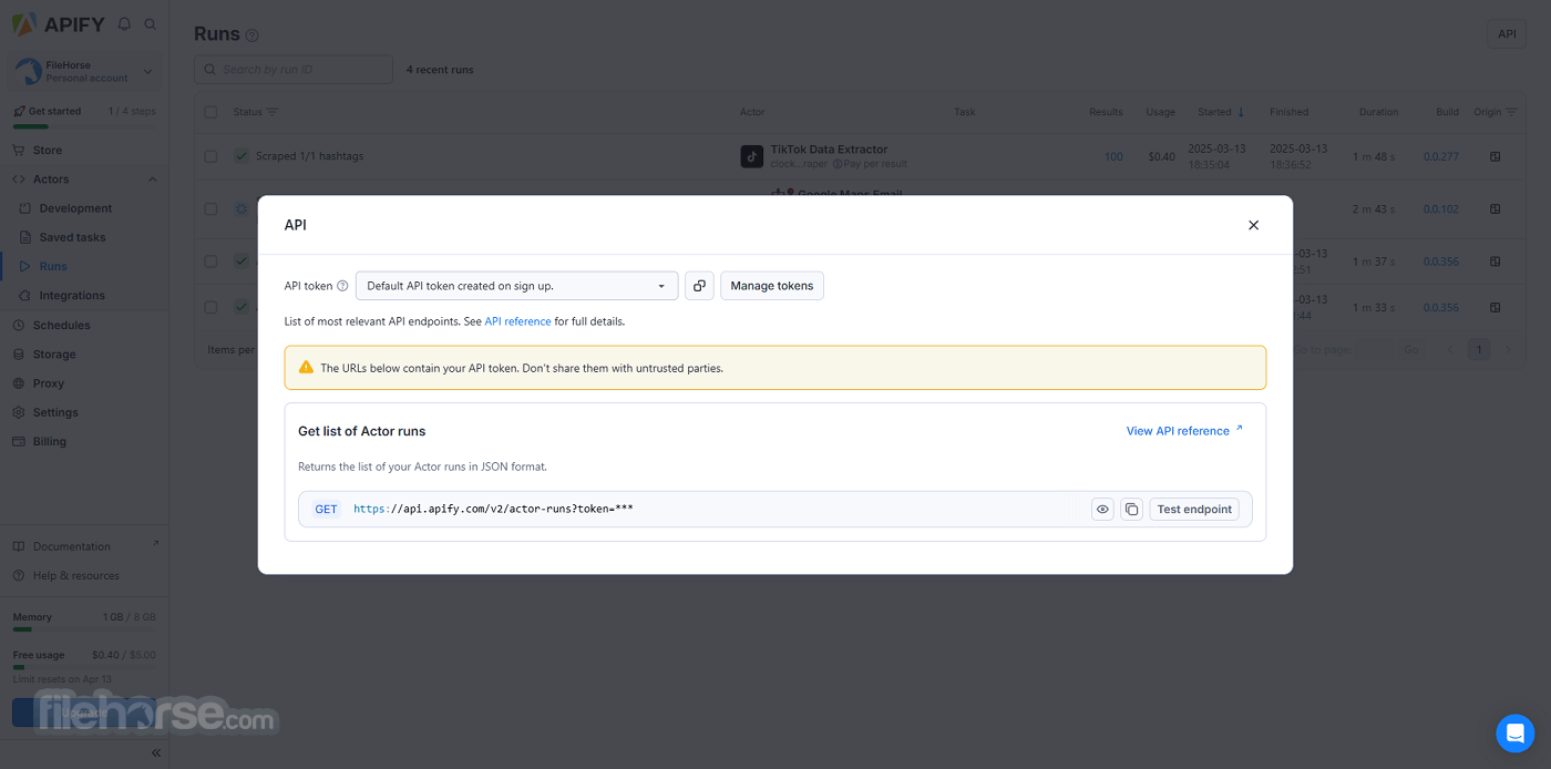 Apify - Build, deploy, and publish web scrapers 畫面截圖 4