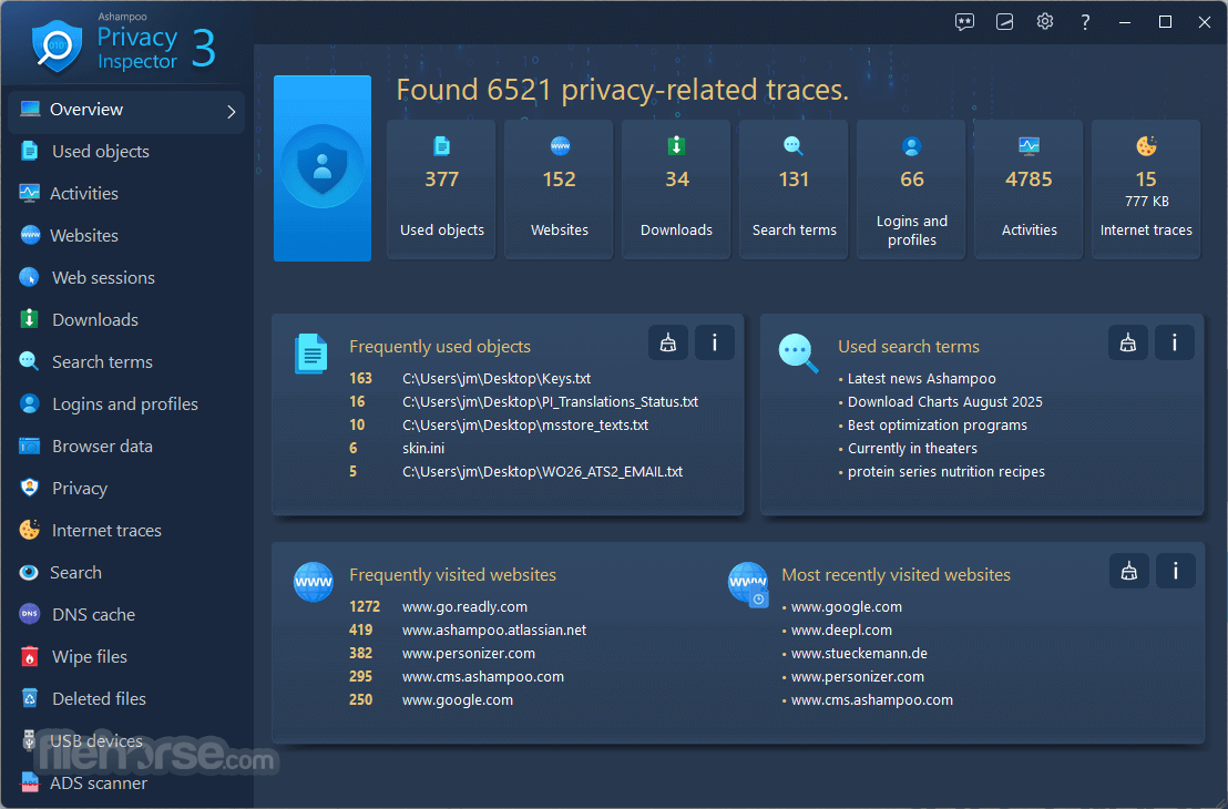 Ashampoo Privacy Inspector 畫面截圖 1