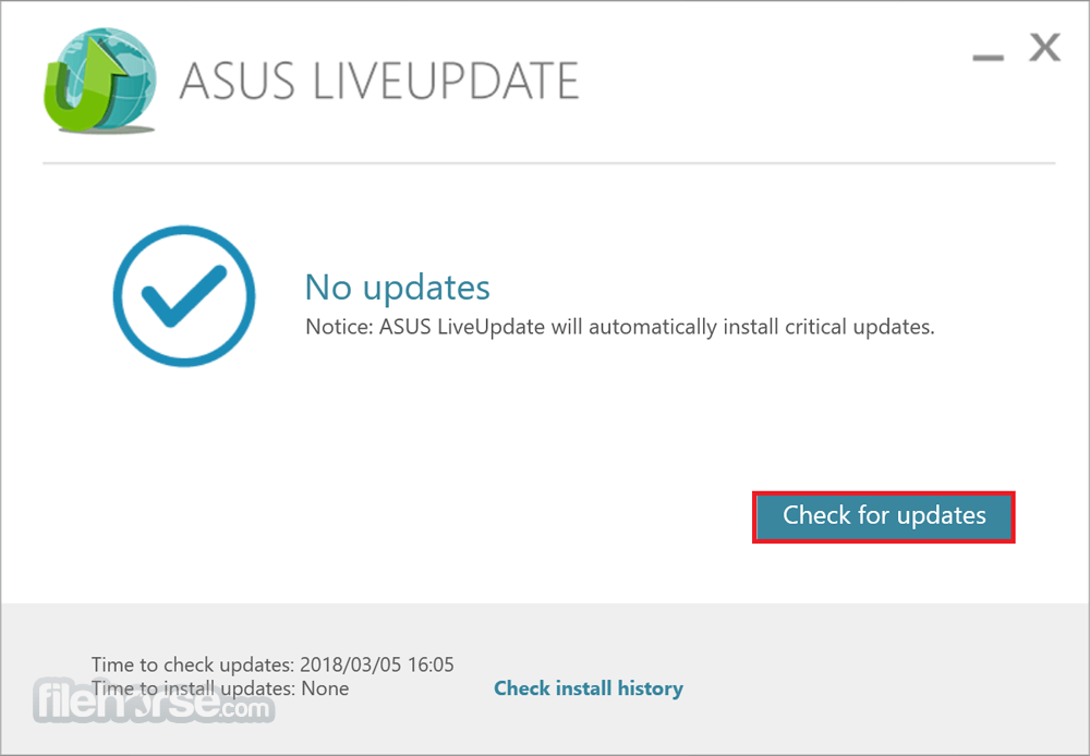 ASUS Live Update 畫面截圖 1