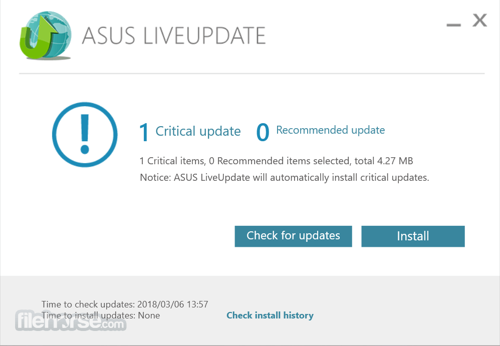 ASUS Live Update 畫面截圖 2