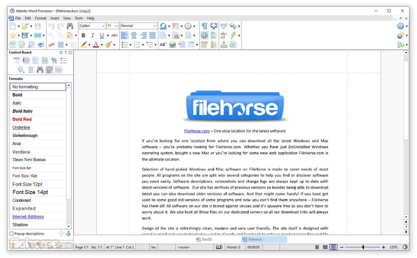Atlantis Word Processor 畫面截圖 1