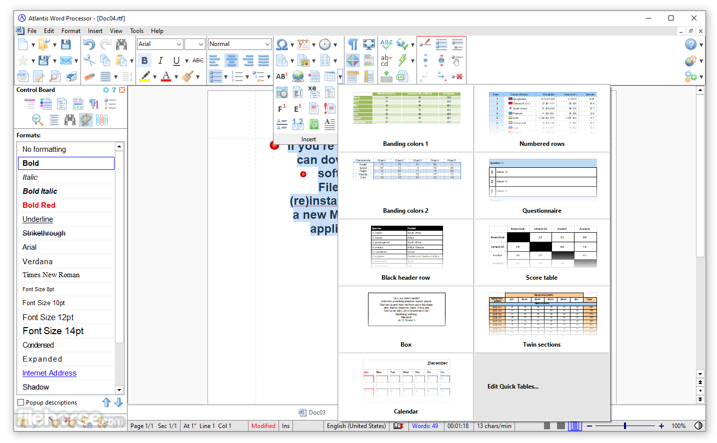Atlantis Word Processor 畫面截圖 3