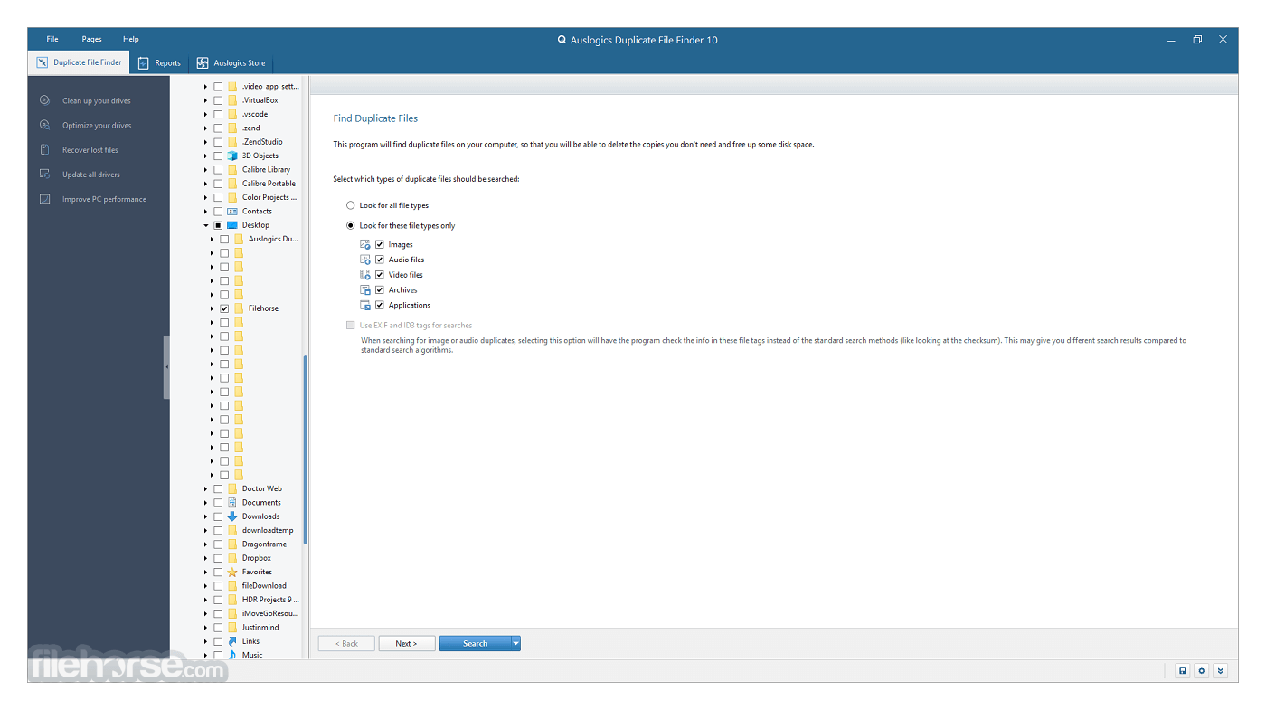 Auslogics Duplicate File Finder 畫面截圖 1