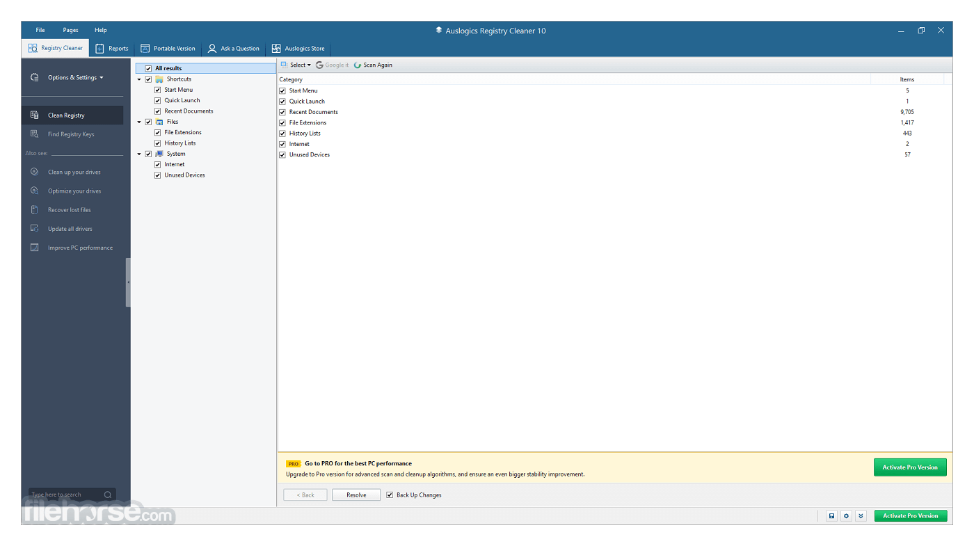 Auslogics Registry Cleaner 畫面截圖 2