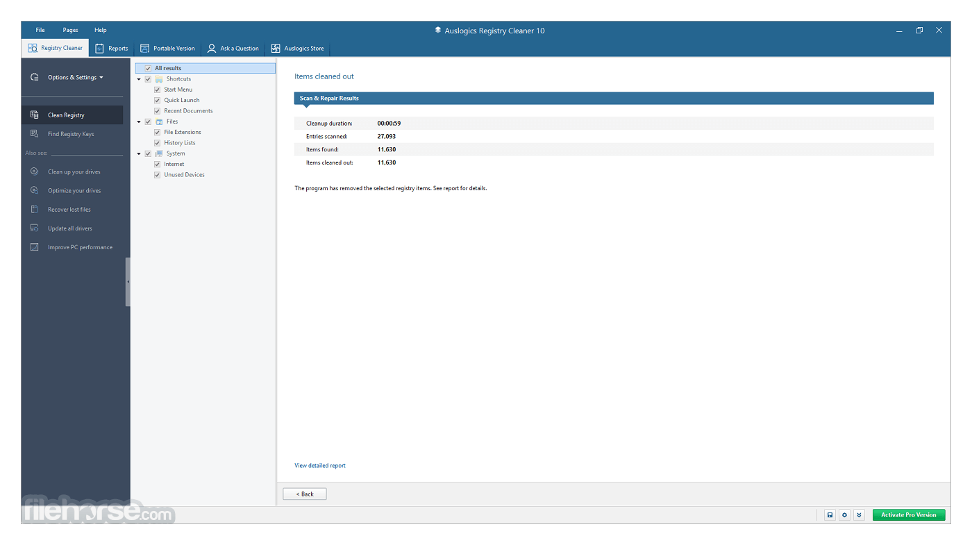 Auslogics Registry Cleaner 畫面截圖 4