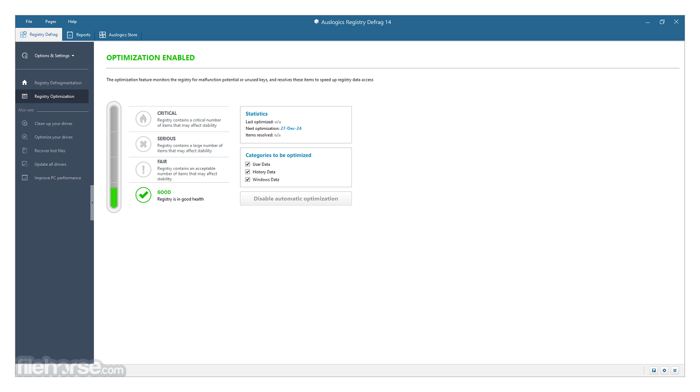 Auslogics Registry Defrag 畫面截圖 4