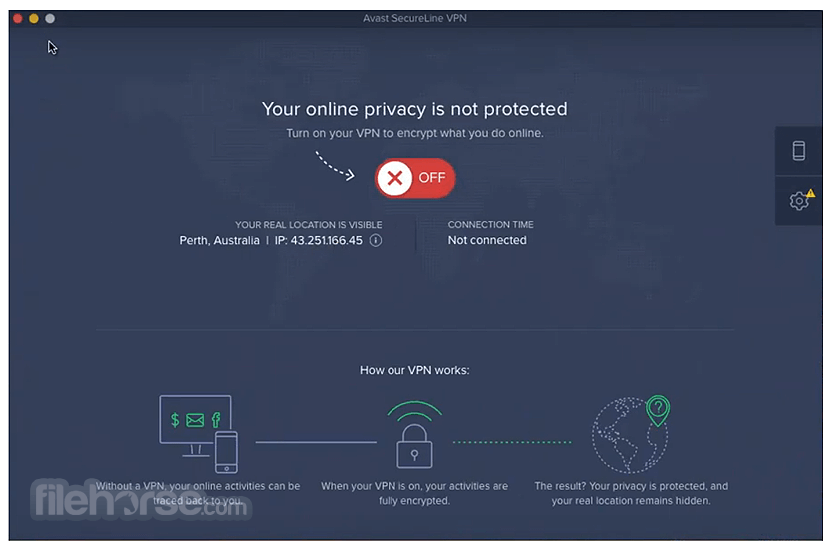 Avast SecureLine VPN 畫面截圖 1