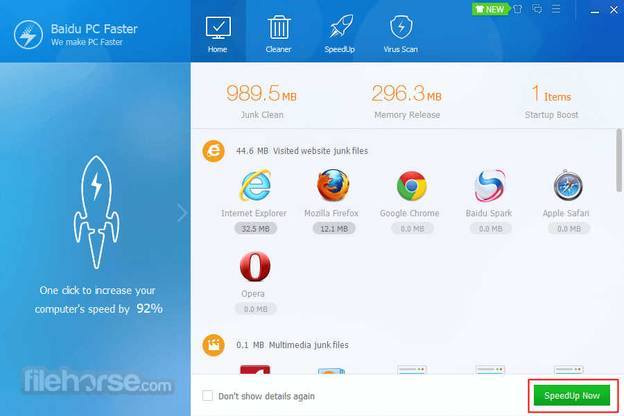 Baidu PC Faster 畫面截圖 2