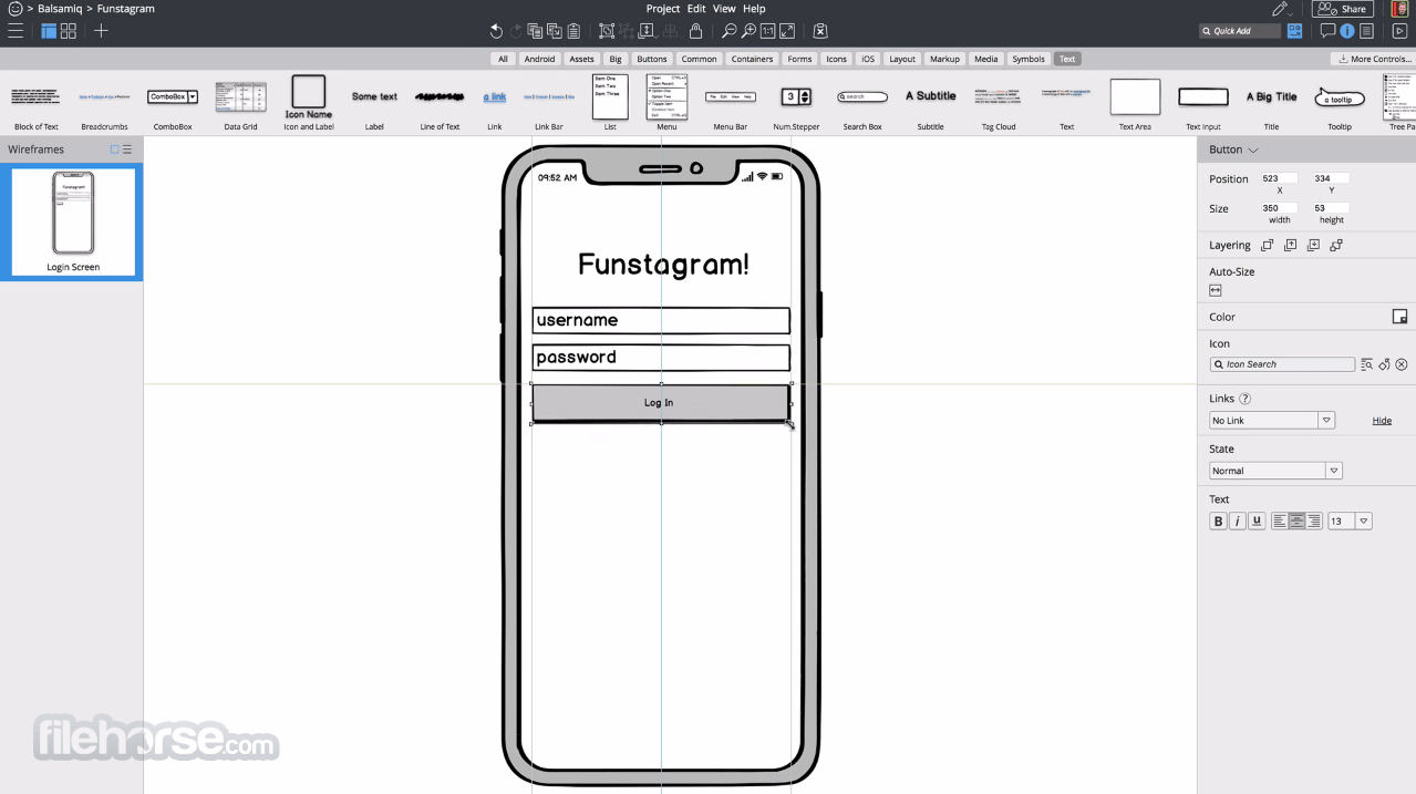 Balsamiq Wireframes 4.8.6 (64-bit) 畫面截圖 1