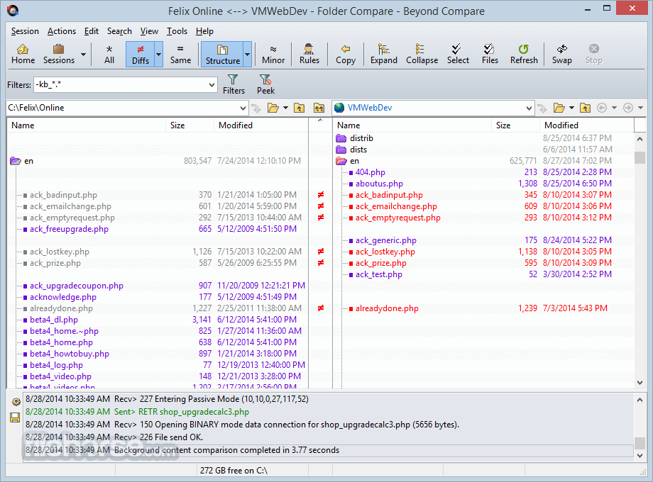 Beyond Compare 5.2.5 Build 畫面截圖 2