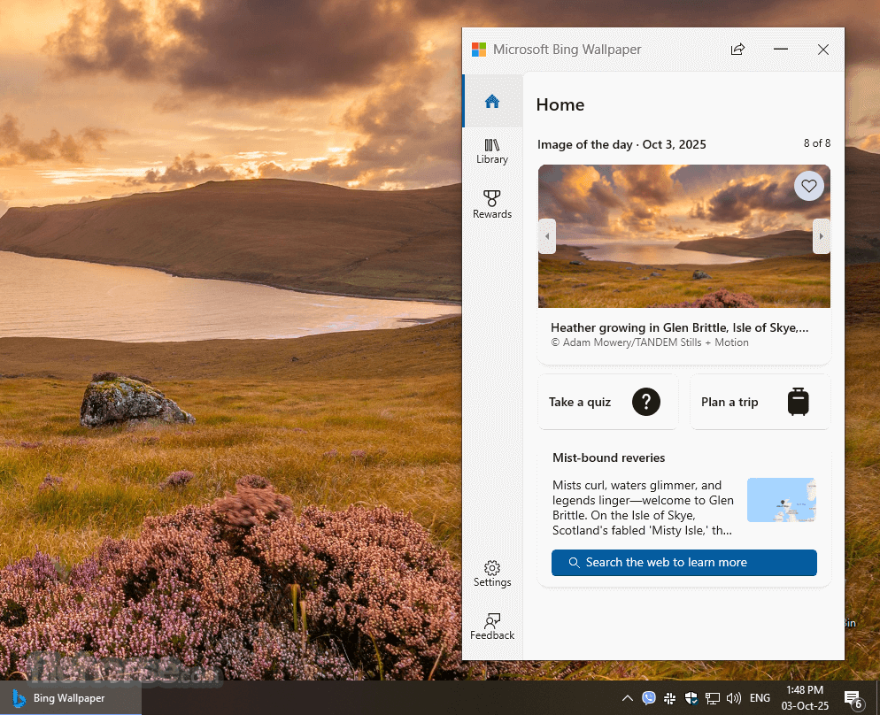 Bing Wallpaper 畫面截圖 1