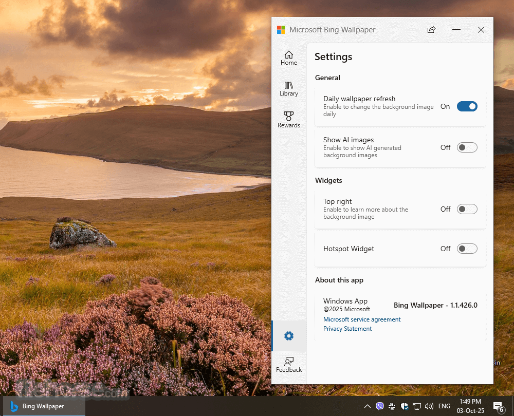 Bing Wallpaper 畫面截圖 3