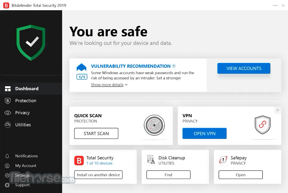 Bitdefender Total Security 畫面截圖 1