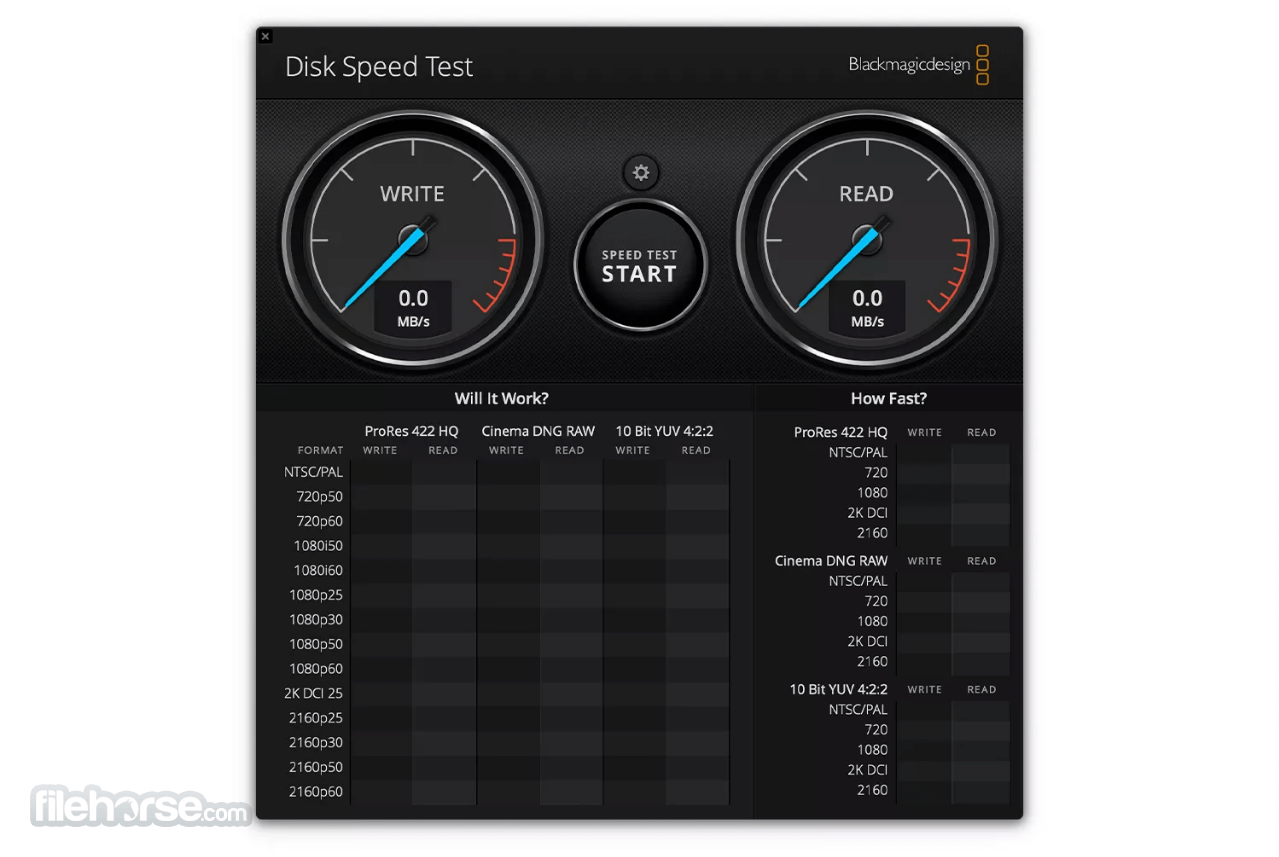 Blackmagic Disk Speed Test 畫面截圖 1