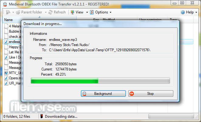 Bluetooth File Transfer 1.2.1.1 (PC) 畫面截圖 3