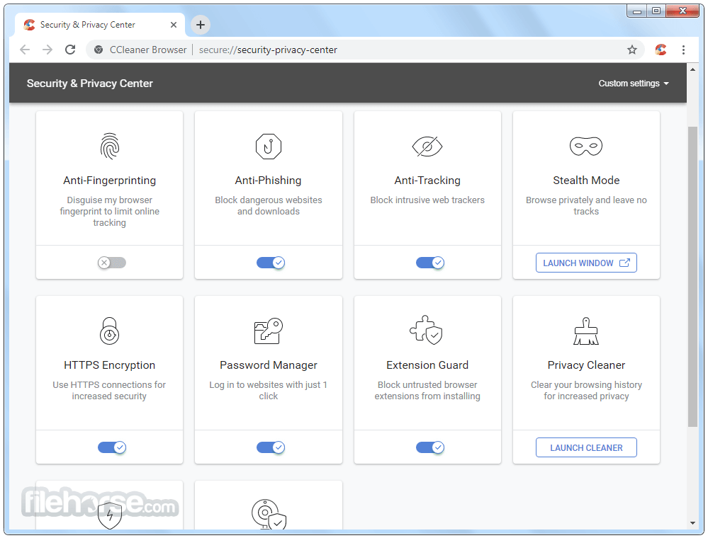 CCleaner Browser 畫面截圖 1