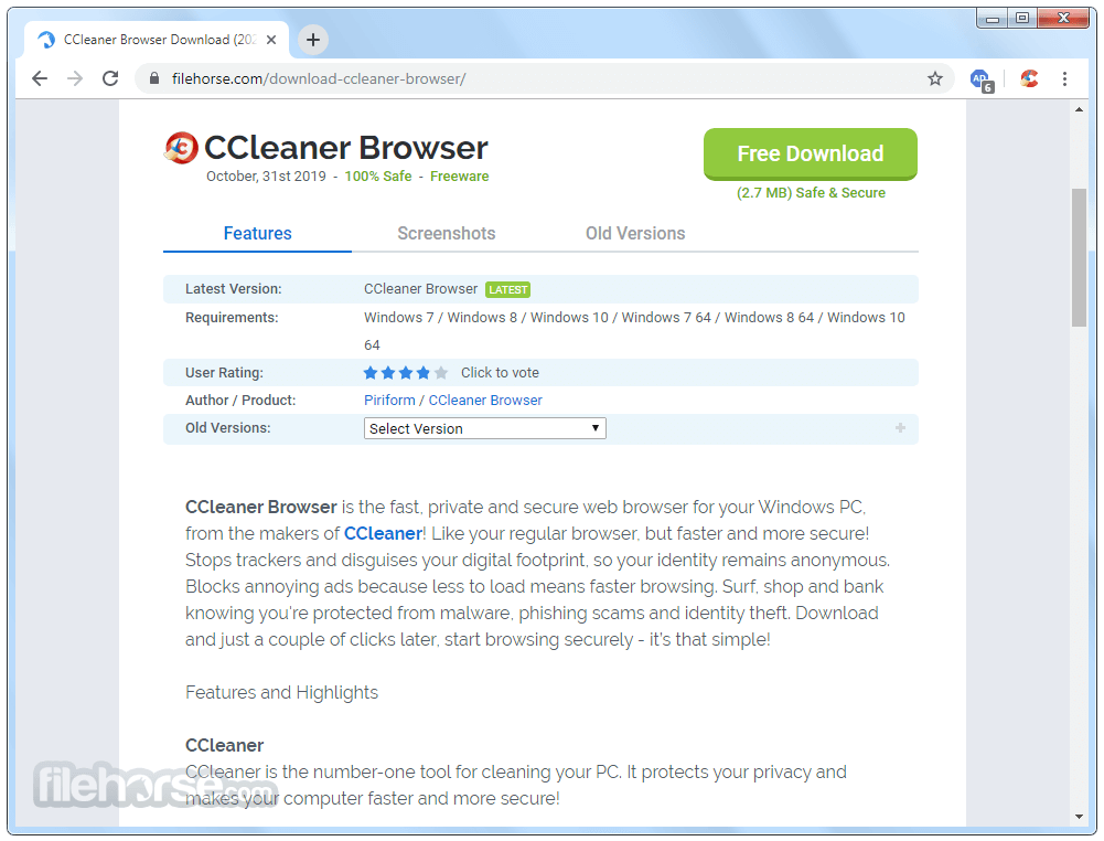 CCleaner Browser 畫面截圖 3