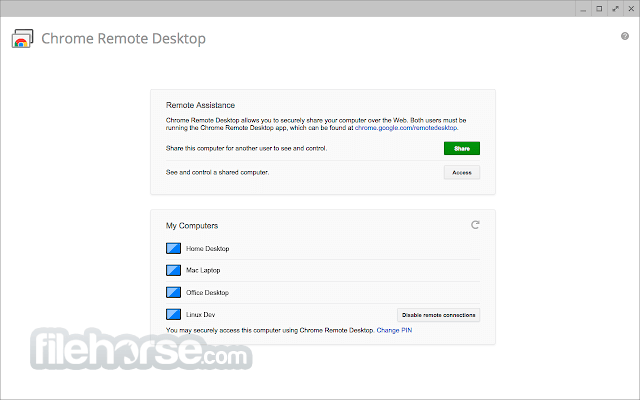 Chrome Remote Desktop 畫面截圖 1