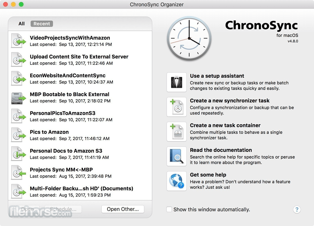 ChronoSync 畫面截圖 1