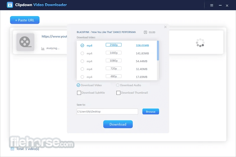 ClipDown Video Downloader 畫面截圖 1