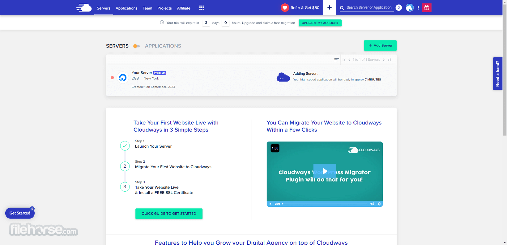 Cloudways - Managed Cloud Hosting 畫面截圖 1