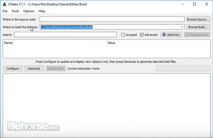 Cmake 4.4.1 (64-bit) 畫面截圖 1