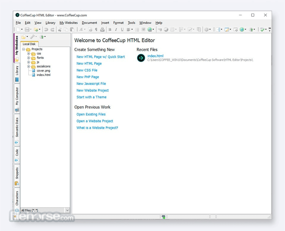 CoffeeCup HTML Editor 18.0 Build 畫面截圖 1