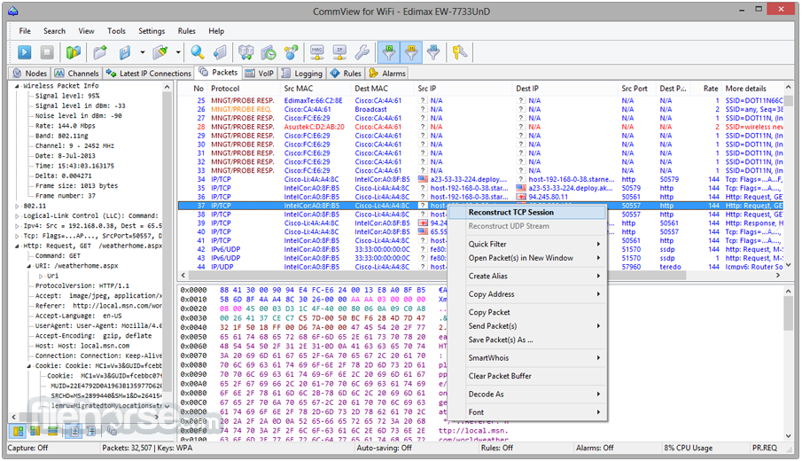 CommView for WiFi 7.5 Build 畫面截圖 3