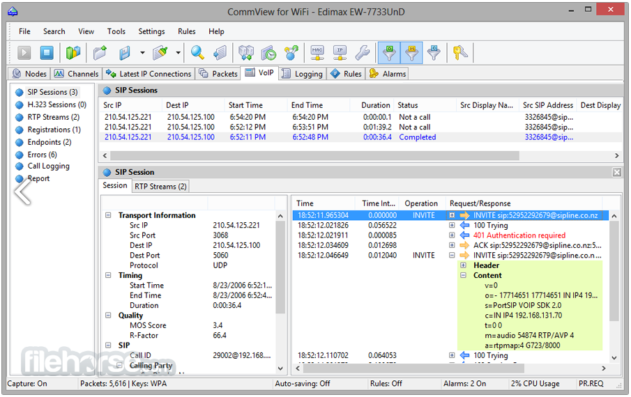 CommView for WiFi 7.5 Build 畫面截圖 4