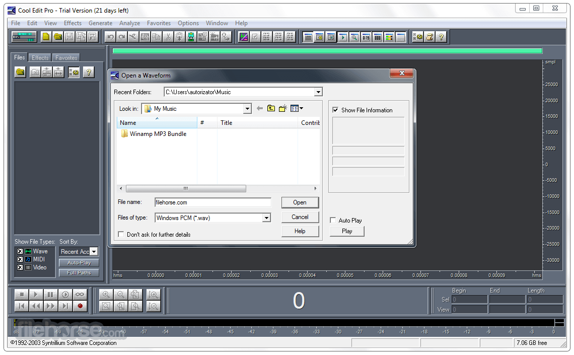 Cool Edit Pro 2.1 Build 畫面截圖 2