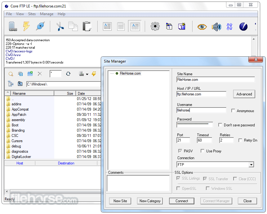 Core FTP LE 2.3 Beta (64-bit) 畫面截圖 2