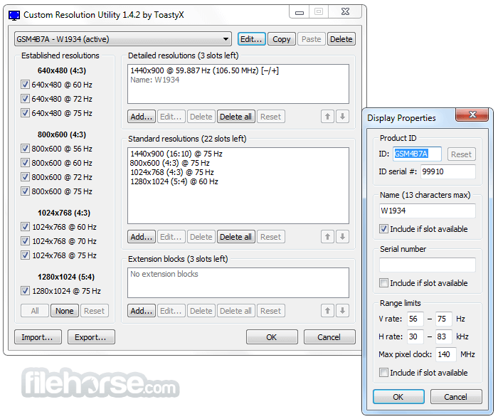 Custom Resolution Utility - CRU 畫面截圖 2