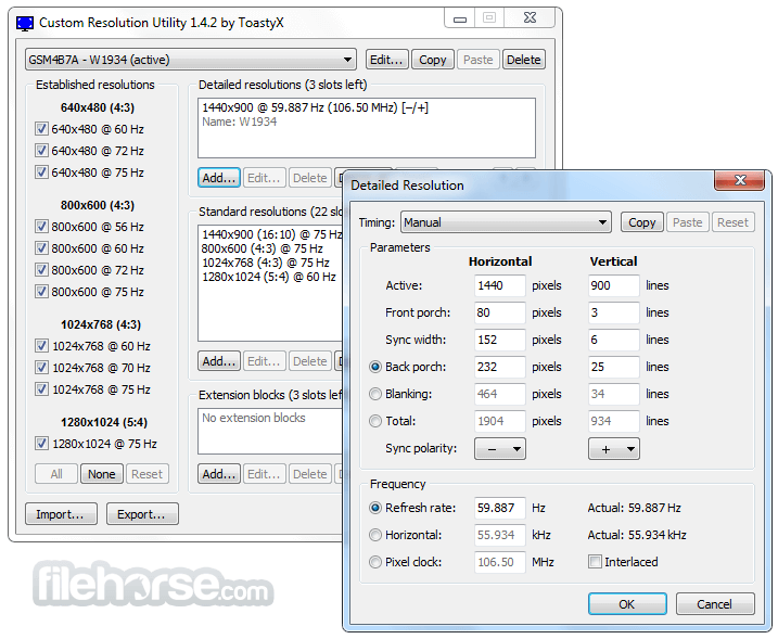 Custom Resolution Utility - CRU 畫面截圖 3