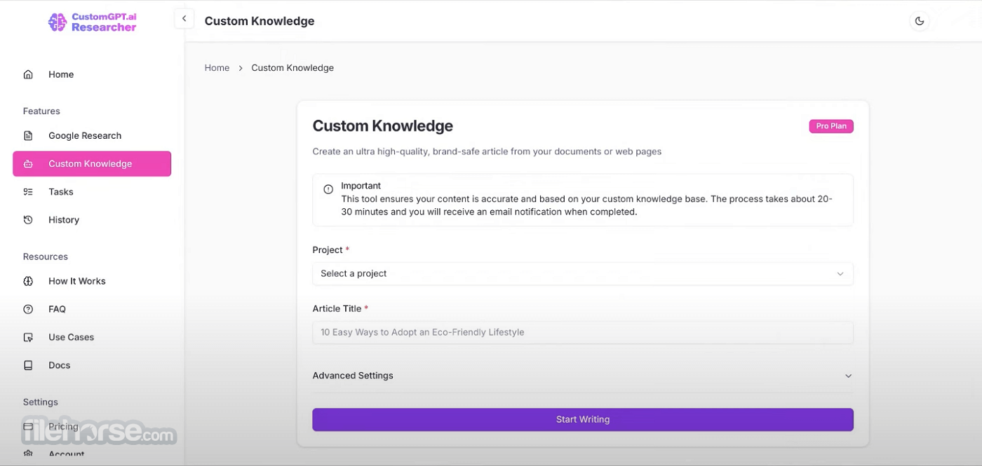 CustomGPT AI - Create custom versions of ChatGPT 畫面截圖 5