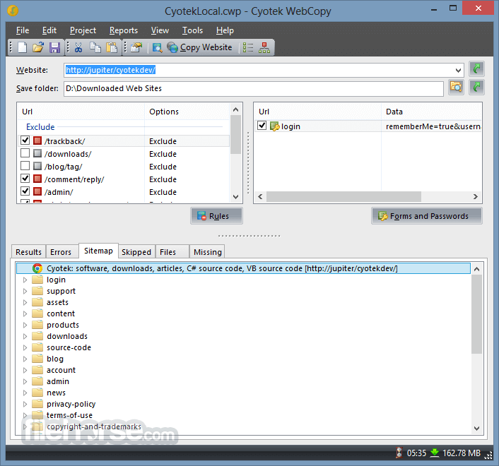 Cyotek WebCopy 1.9.1 Build 畫面截圖 1