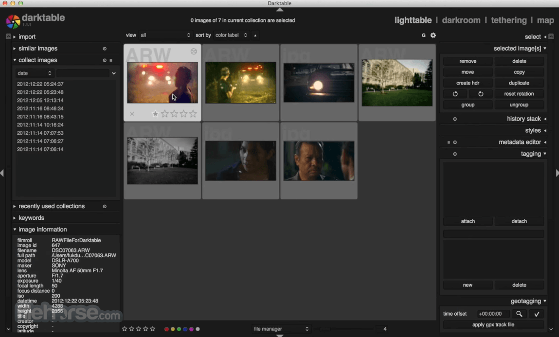 Darktable 畫面截圖 1