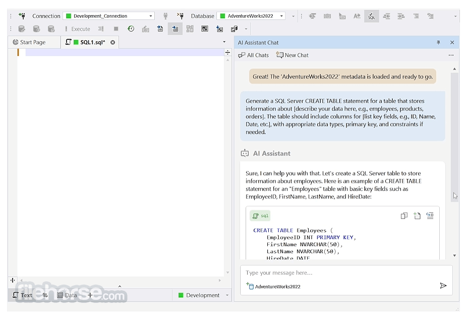 dbForge AI Assistant 畫面截圖 1